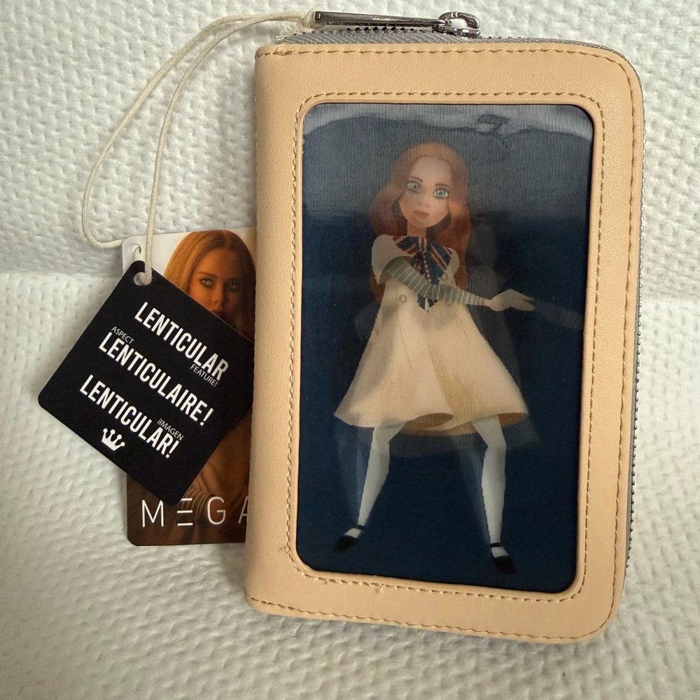 NWT Loungefly M3GAN Lenticular Zip Around Wallet Horror Movie Doll